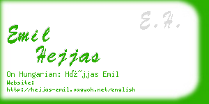 emil hejjas business card